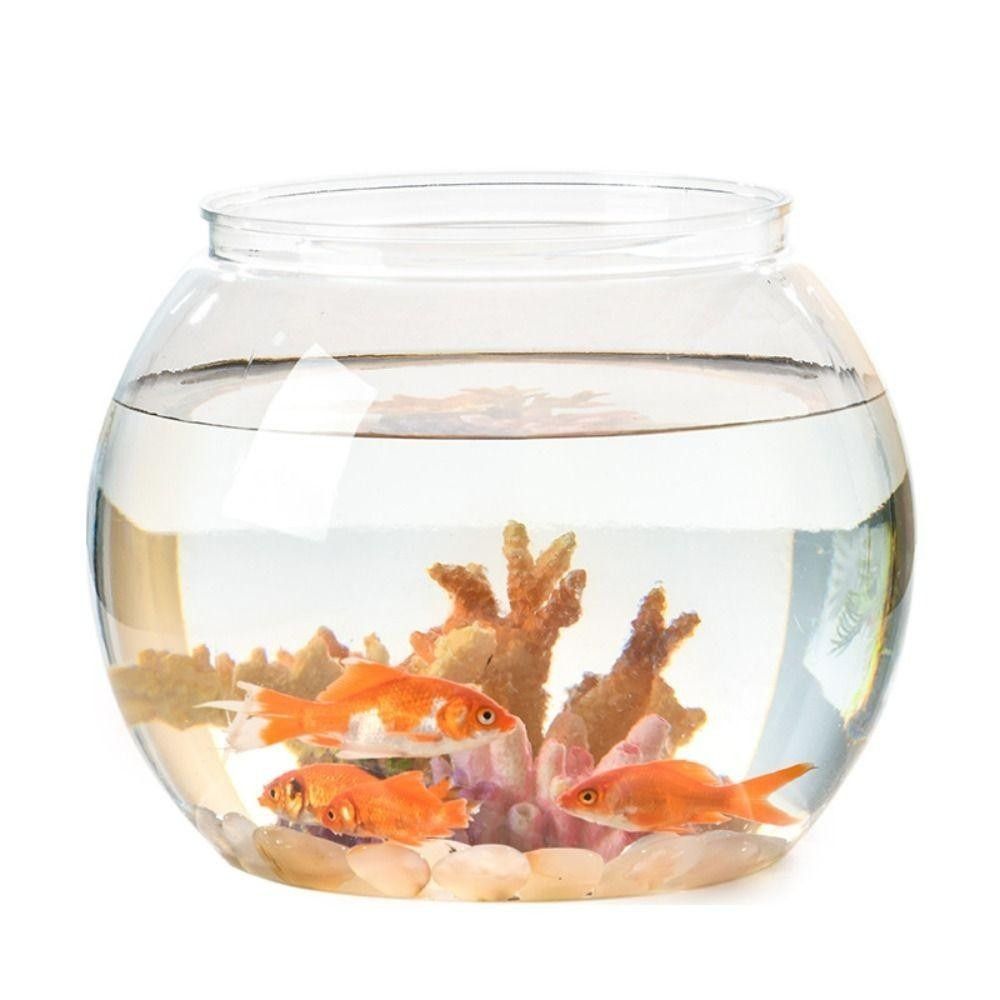 Aquarium Fish In Bowl - Aquário Transparente Portátil Redondo de Plástico