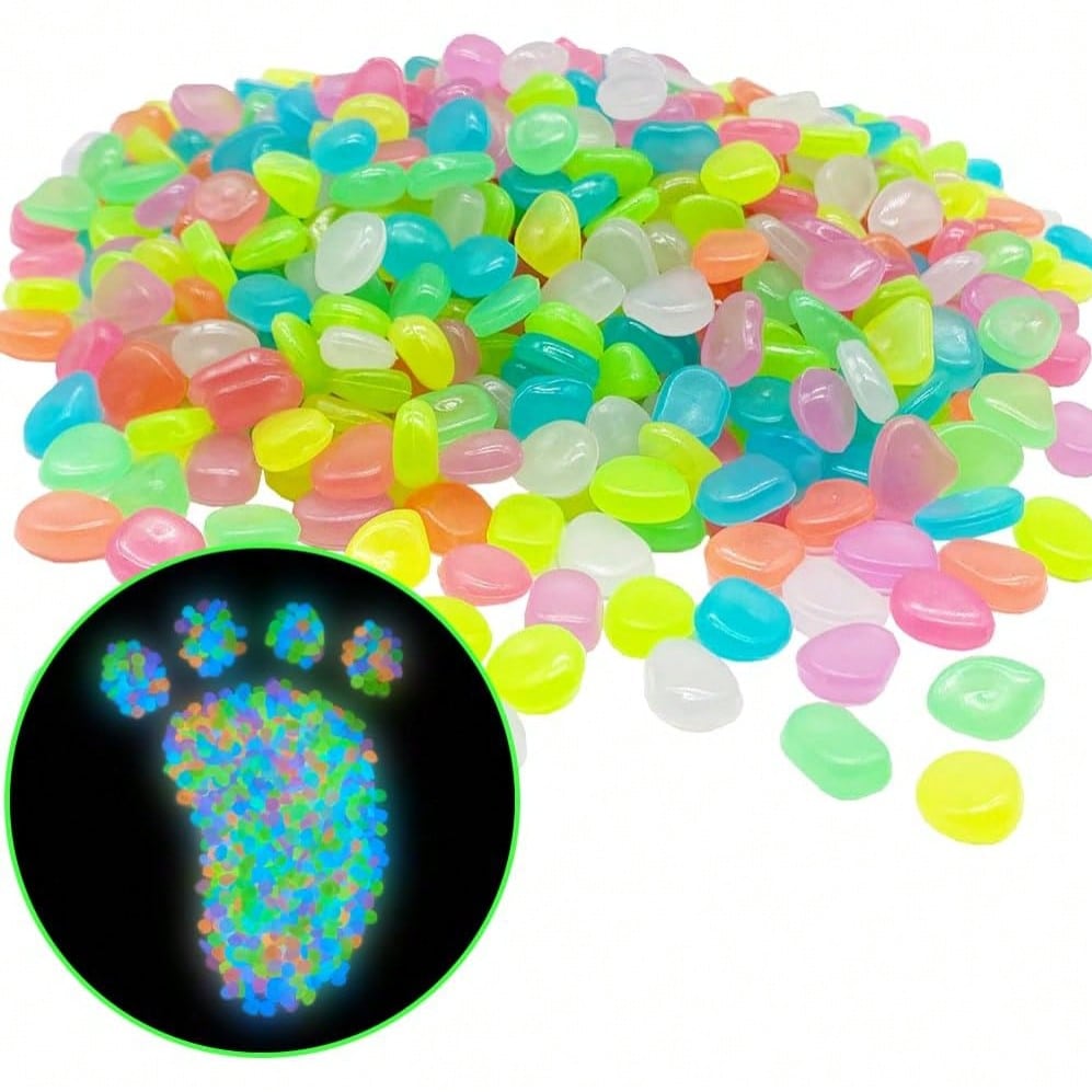 Aquarium Decoration Rock - 500 PCS Pedras Brilhantes Multicoloridas, Pedras