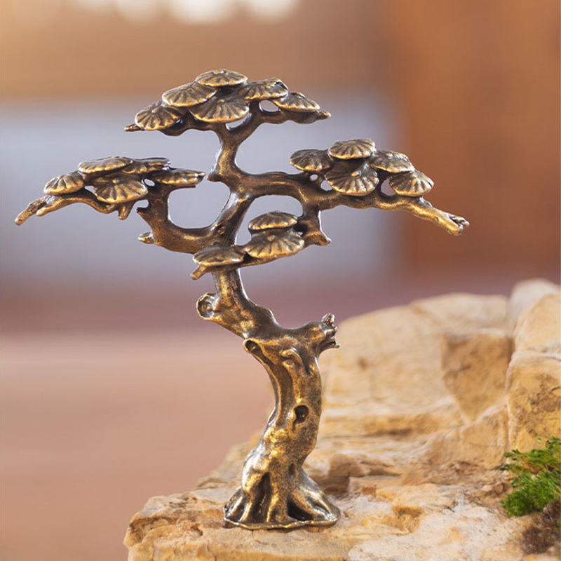 Aquarium Decoration Rock - Mini estatueta em miniatura de pinho