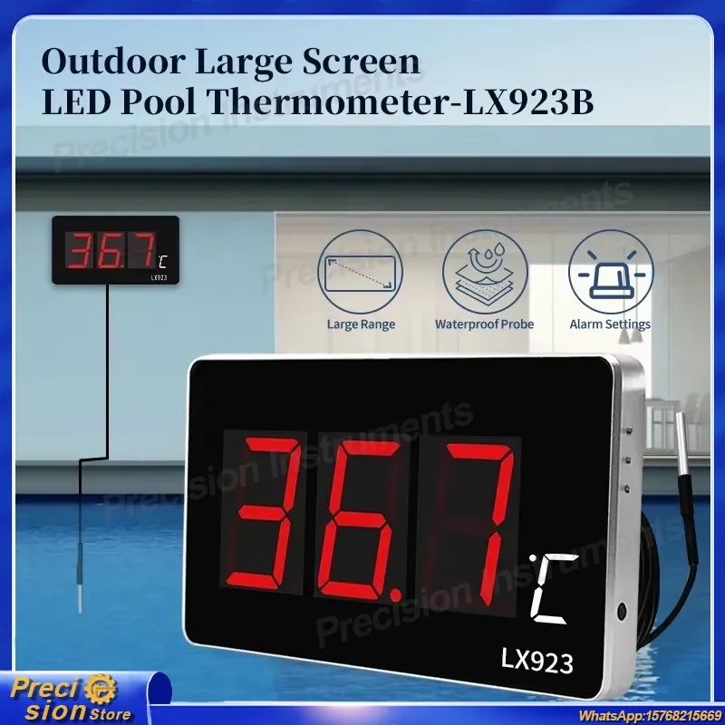 Aquarium Thermometer - Termômetro Digital para Piscina, Medidor de