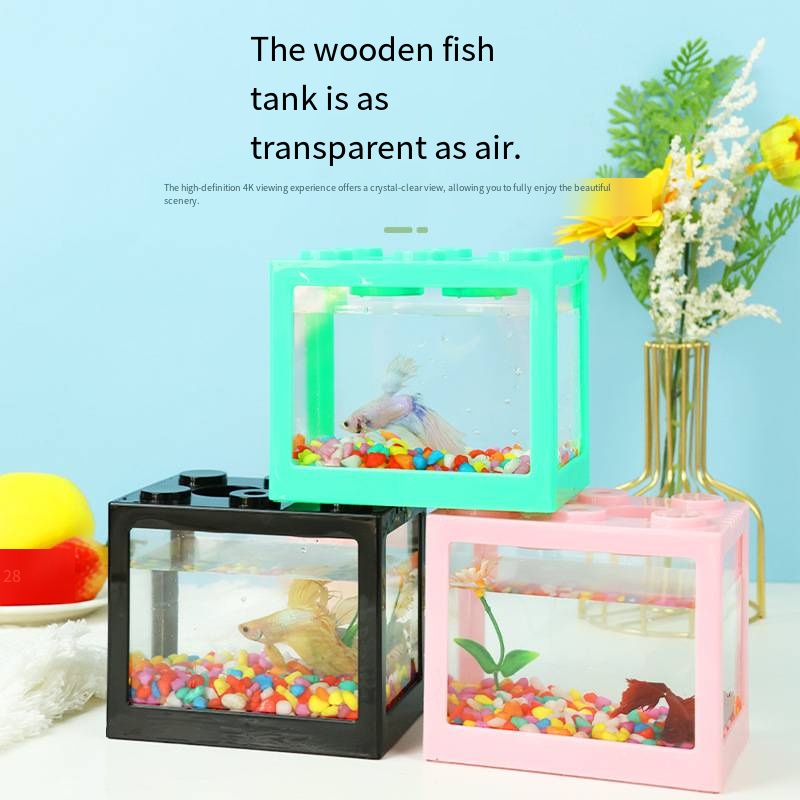 Mini Aquário em Forma de Bloco - Aquarium Fish In Bowl avaliação e preço