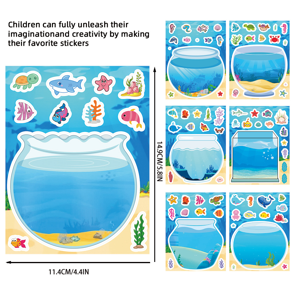 8/16 Folhas de Adesivos Criati - Aquarium Fish Game avaliação e preço