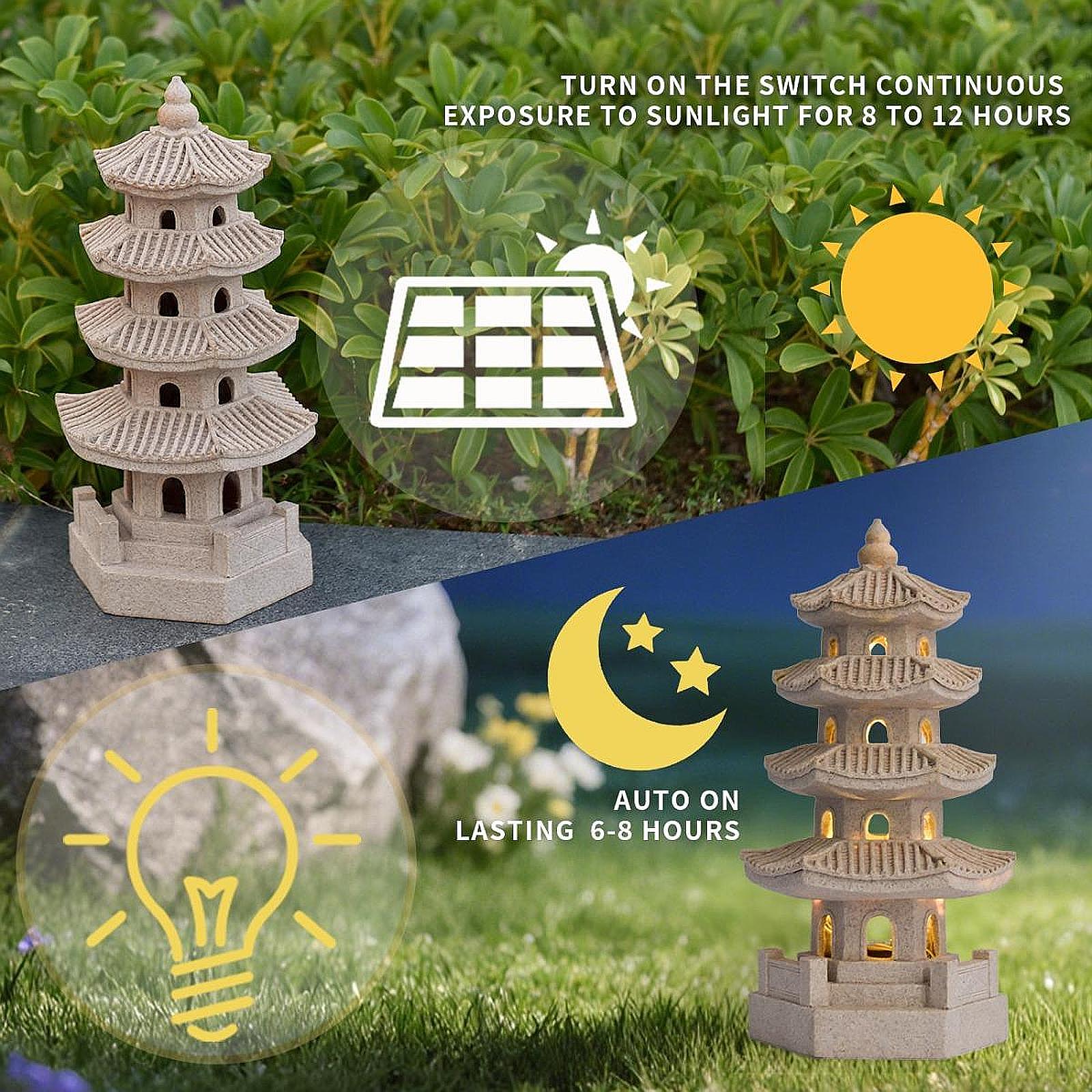 Lanterna Solar Pagoda: Estátua - Aquarium Decoration Rock avaliação e preço