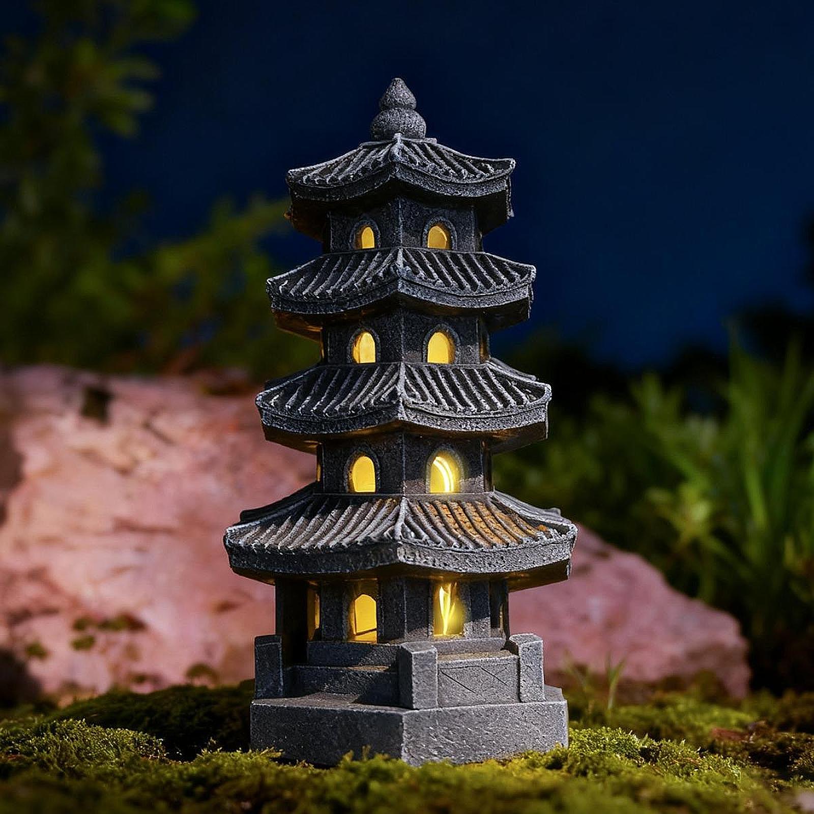 Lanterna Solar Pagoda: Estátua - Aquarium Decoration Rock avaliação e preço