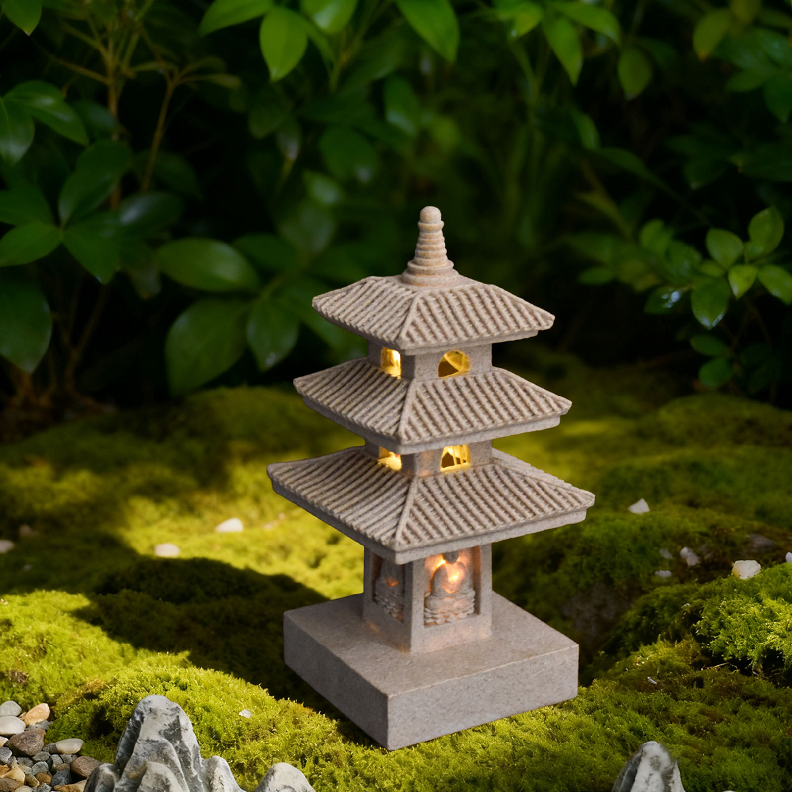 Lanterna Solar Pagoda: Estátua - Aquarium Decoration Rock avaliação e preço