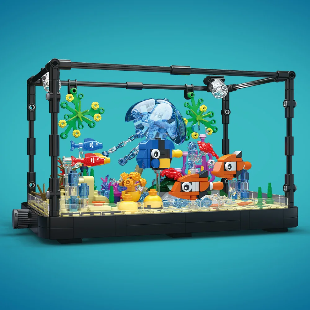 Conjunto de blocos de construç - Aquarium Fish Game avaliação e preço