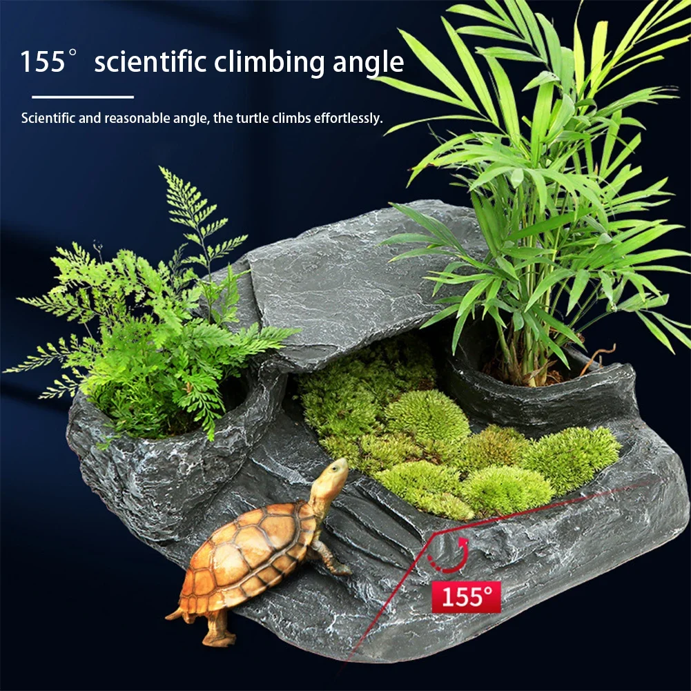 Tartaruga basking plataforma e - Aquarium Decoration Rock avaliação e preço