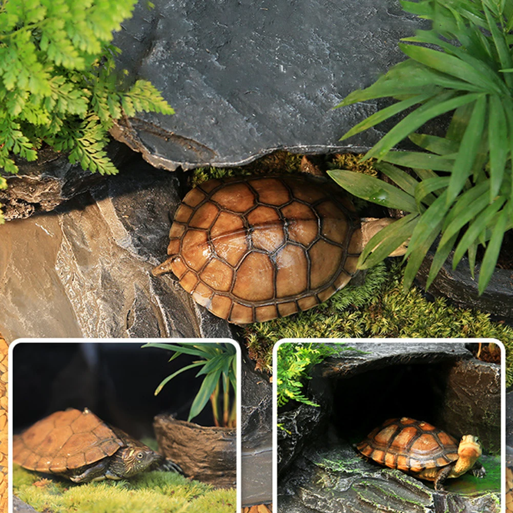 Tartaruga basking plataforma e - Aquarium Decoration Rock avaliação e preço