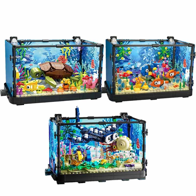 Conjunto de blocos de construç - Aquarium Fish Game avaliação e preço