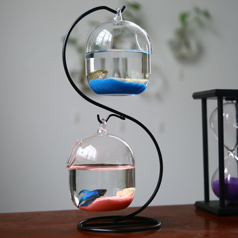 Criativo duplo-deck suspenso t - Aquarium Fish In Bowl avaliação e preço