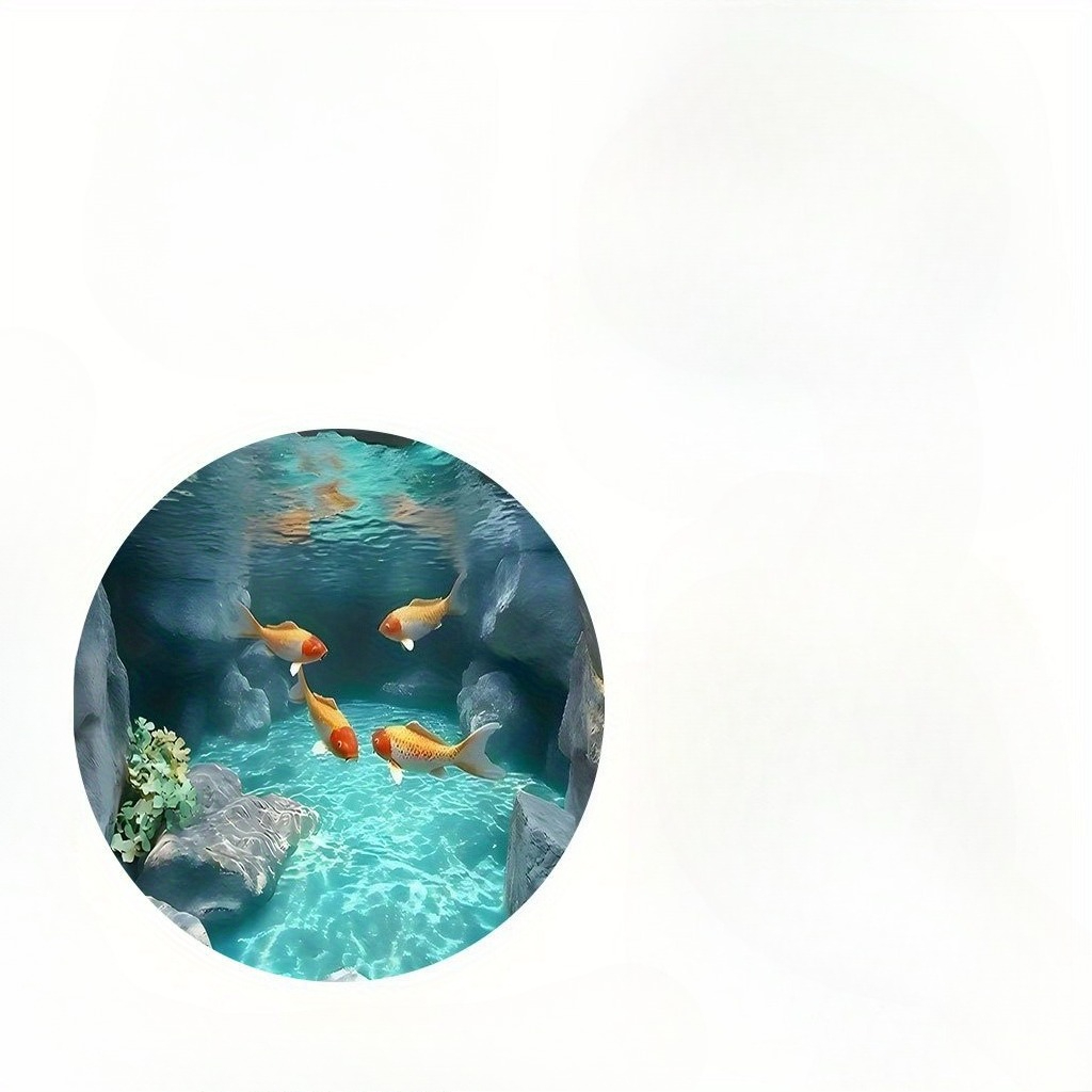 Tapete Redondo de Lã com Tema  - Aquarium Fish Japanese avaliação e preço