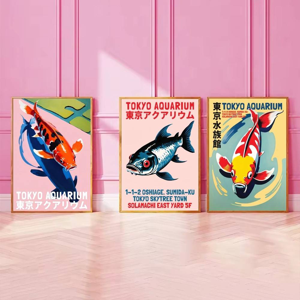 Pôster de Papel Vintage do Aqu - Aquarium Fish Japanese avaliação e preço