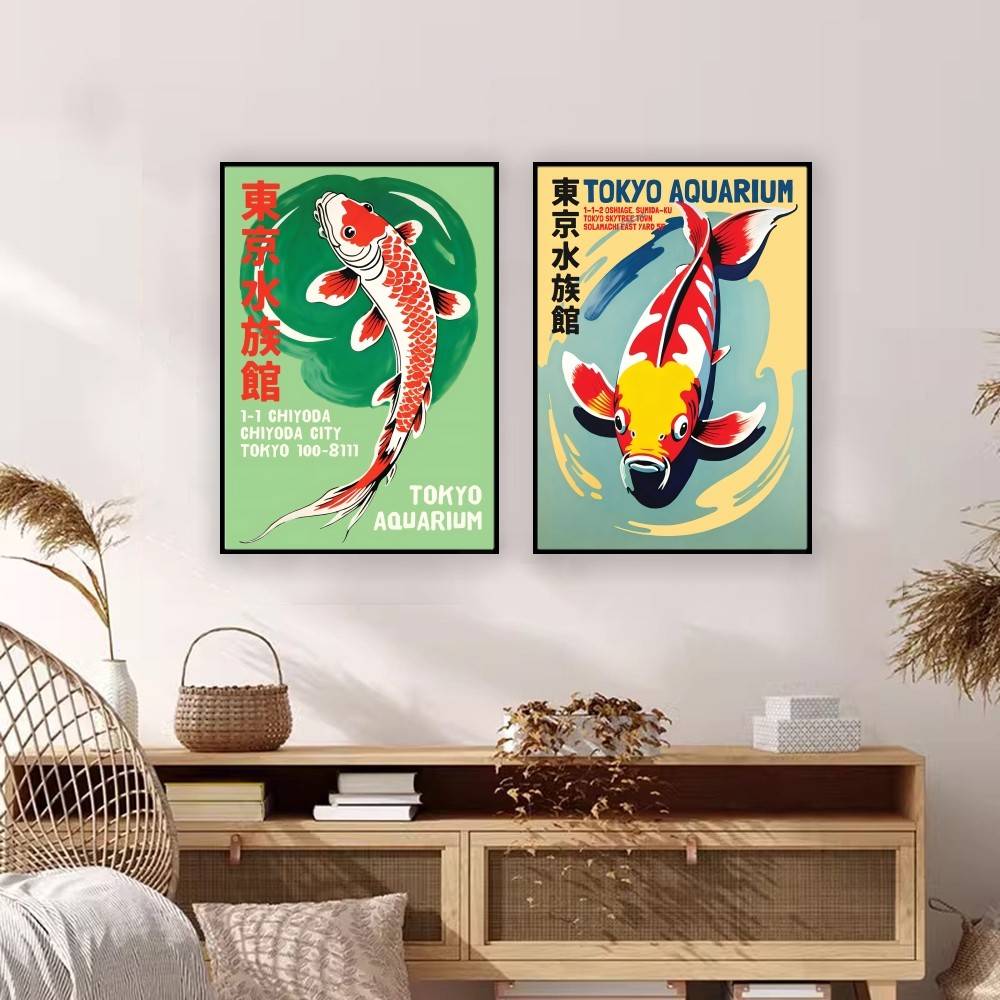 Pôster de Papel Vintage do Aqu - Aquarium Fish Japanese avaliação e preço