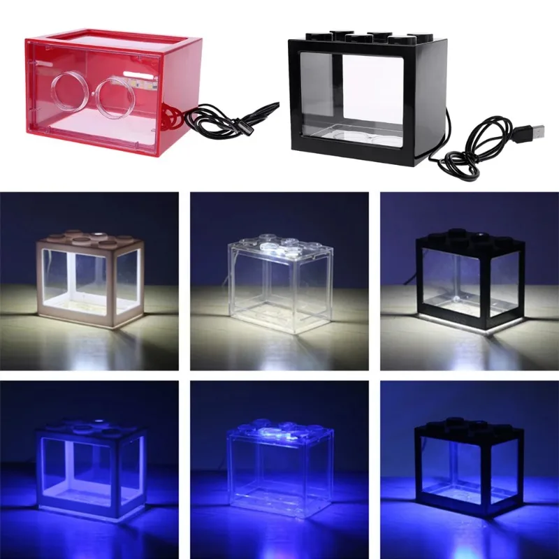 1l usb led desktop mini aquári - Aquarium Fish Betta avaliação e preço