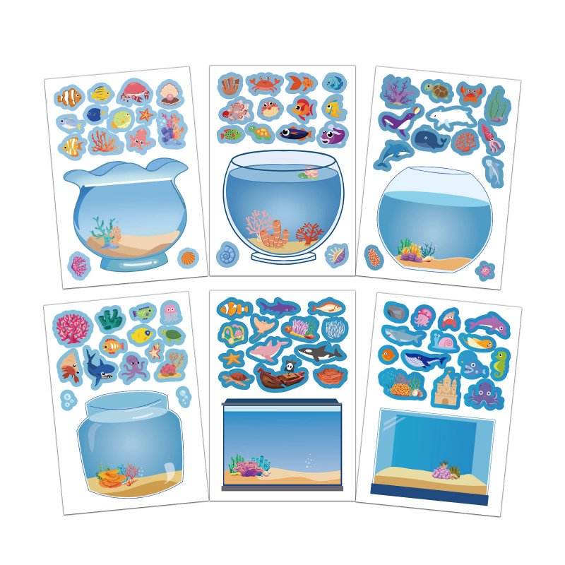 8 pçs bonito dos desenhos anim - Aquarium Fish Game avaliação e preço
